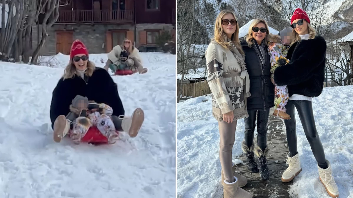 Chiara Ferragni dans la neige avec sa famille (mais sans Fedez) : loin de la polémique, elle retrouve le sourire