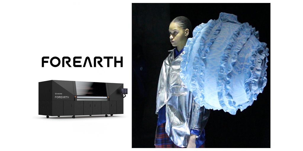 Kyocera Document Solutions - Le tissu imprimé avec une imprimante textile à jet d'encre durable « FOREARTH » a été présenté suite à une collaboration avec la marque de mode « ANREALAGE » lors de la Fashion Week® de Paris automne/hiver 2024-25.